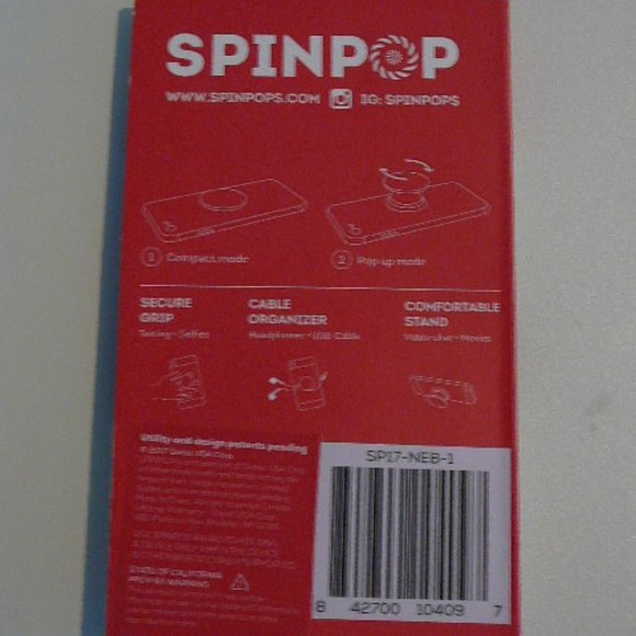 Spinpop Universal Phone Holder - Abstract Design-orange, purple, yellow-New Pkg - Picture 2 of 3